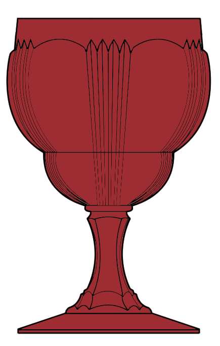 Sunray Ruby Water Goblet by Fostoria-1