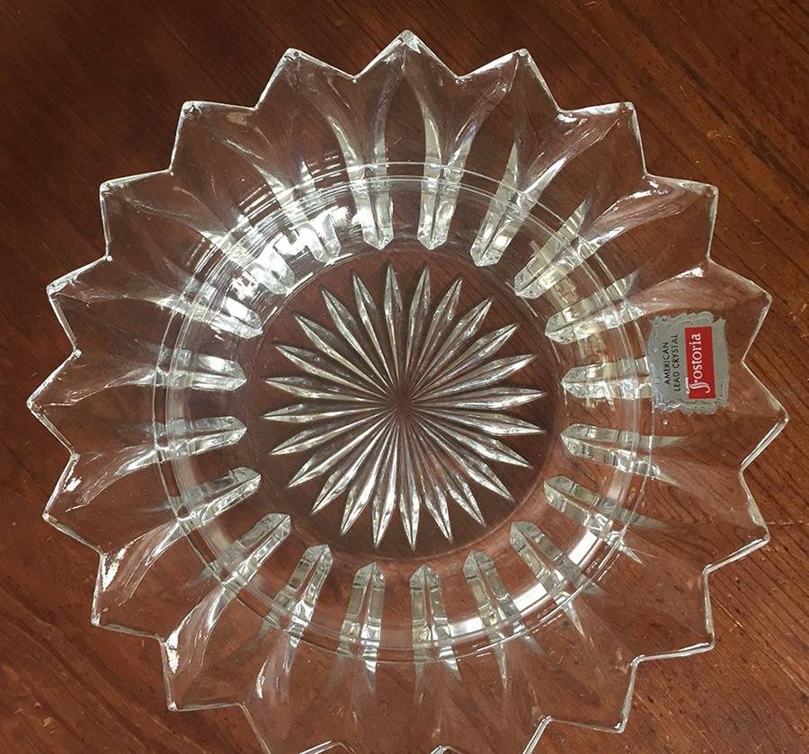 Colonial Prism Clear Butter Dish Round No Lid by Fostoria-1