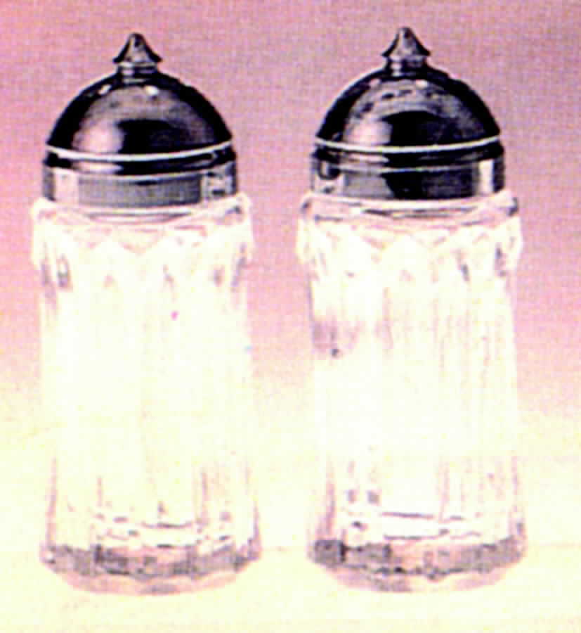 Colonial Prism Clear Shaker Set w/Metal Lids by Fostoria-1