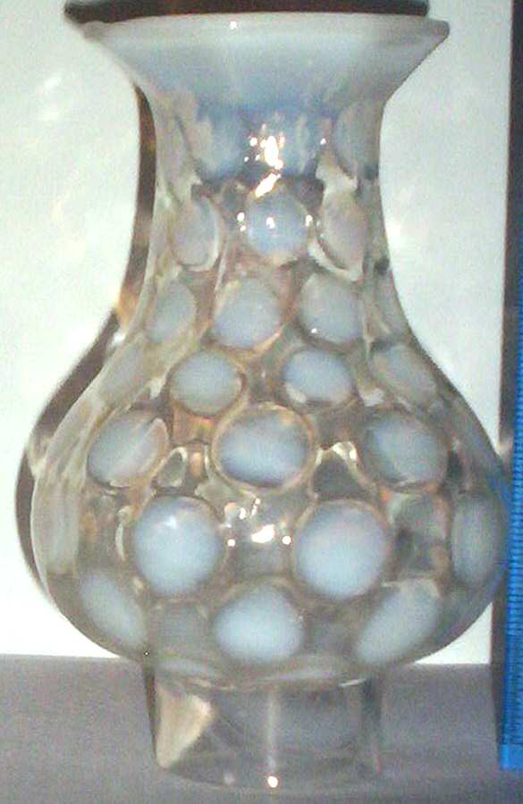 Dot Optic French Opalescent Shade for Electric Lamp by Fenton-1