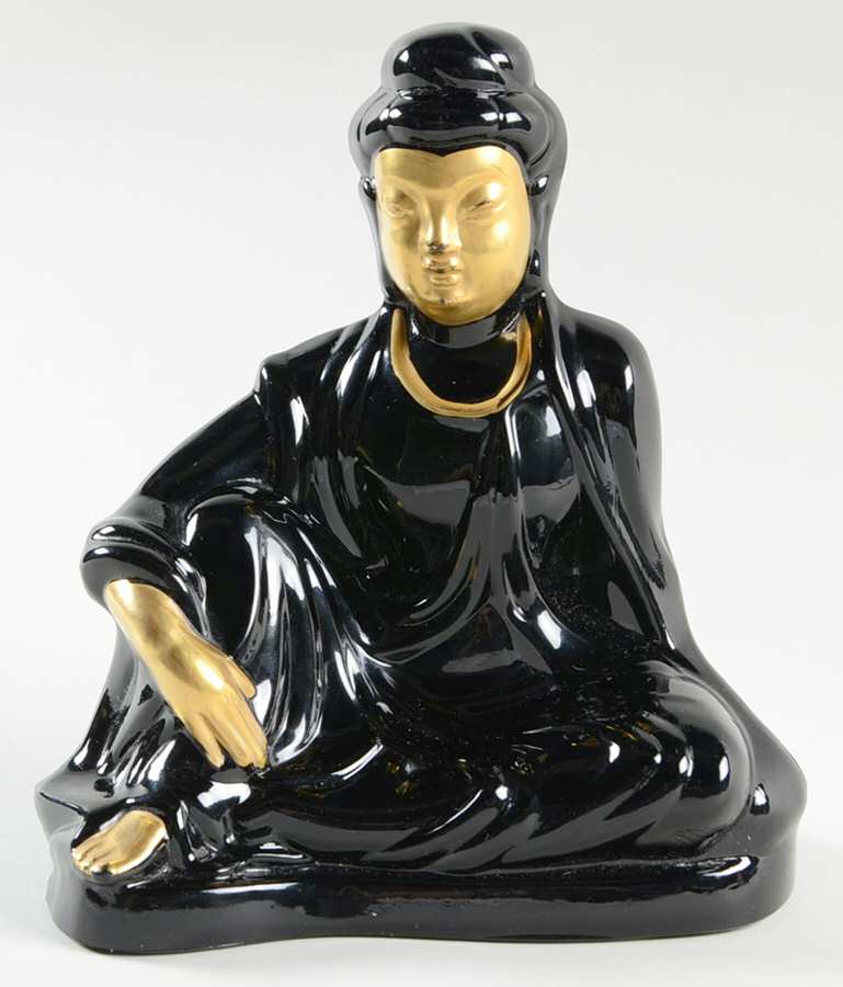 Animals & Figurines #2626 Chinese Buddha Bookend by Fostoria-1