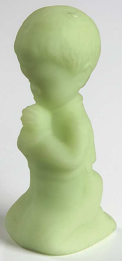 Lime Sherbet Satin #5100 Praying Boy by Fenton-1