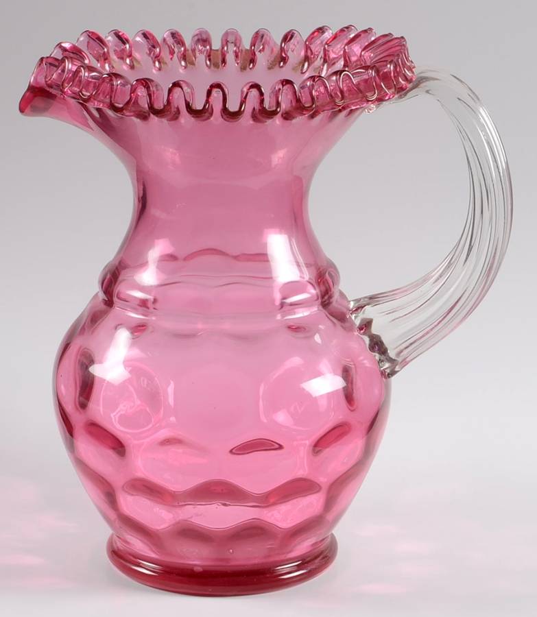 Cranberry Thumbprint 64 Oz Pitcher by Aa Importing Glass-1