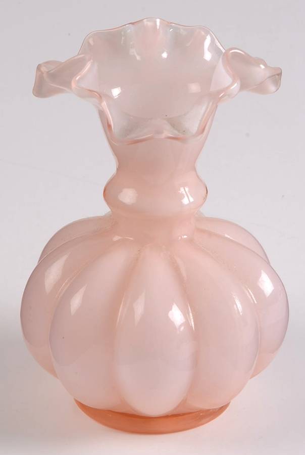 Rose Overlay 4" Flower Vase by Fenton-1