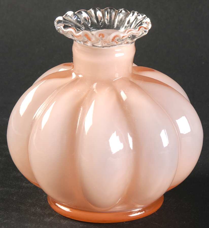 Rose Overlay Cologne Bottle No Stopper by Fenton-1