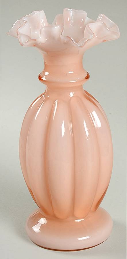 Rose Overlay 8" Flower Vase by Fenton-1