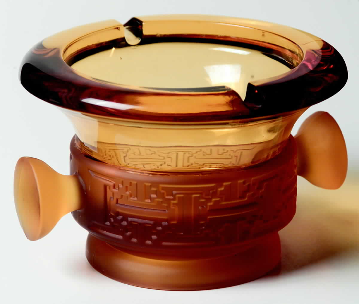 Mortar Amber Ashtray by Fostoria-1