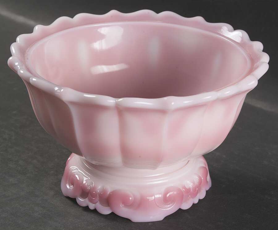 Ogee Rosalene Footed Candy Box No Lid by Fenton-1