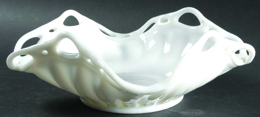 Colonial Prism Milk Glsss 9" Square Bowl by Fostoria-1