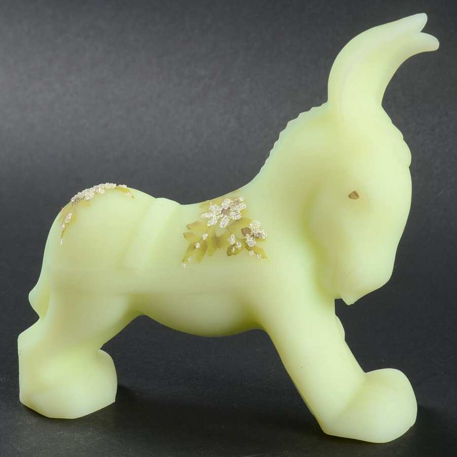 Daisies on Custard #5125 Donkey by Fenton-1