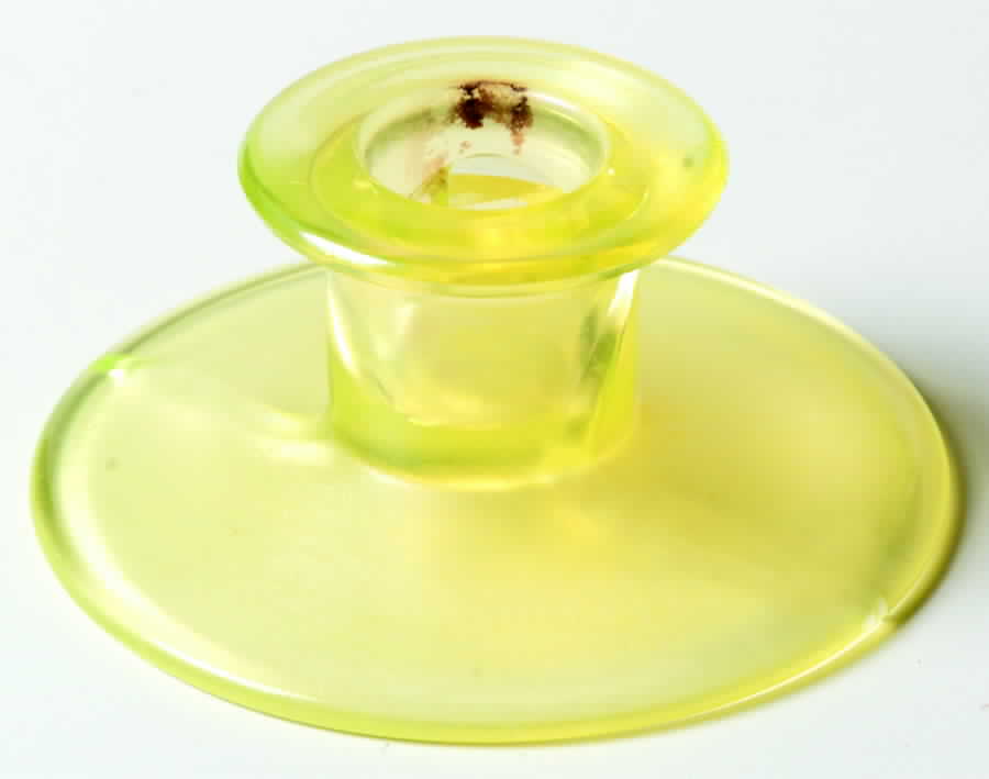 314 Topaz (Iridescent Stretch) Single Light Candlestick by Fenton-1
