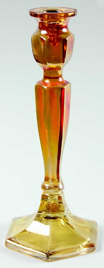 Colonial Marigold (Line 349) 10" Tall Single Light Candlestick by Fenton-1