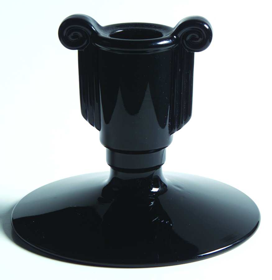2443 Black Single Light Candlestick by Fostoria-1
