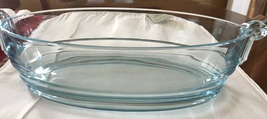 2443 Blue (Azure) Oval Bowl by Fostoria-1