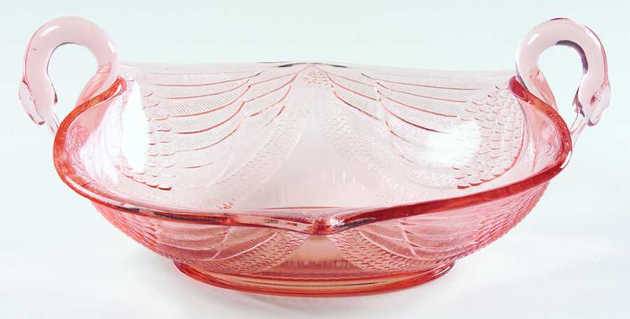 6 Pink 12" Oval Bowl by Fenton-1