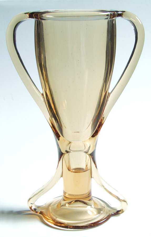 Tut Amber 8" Flower Vase by Fostoria-1