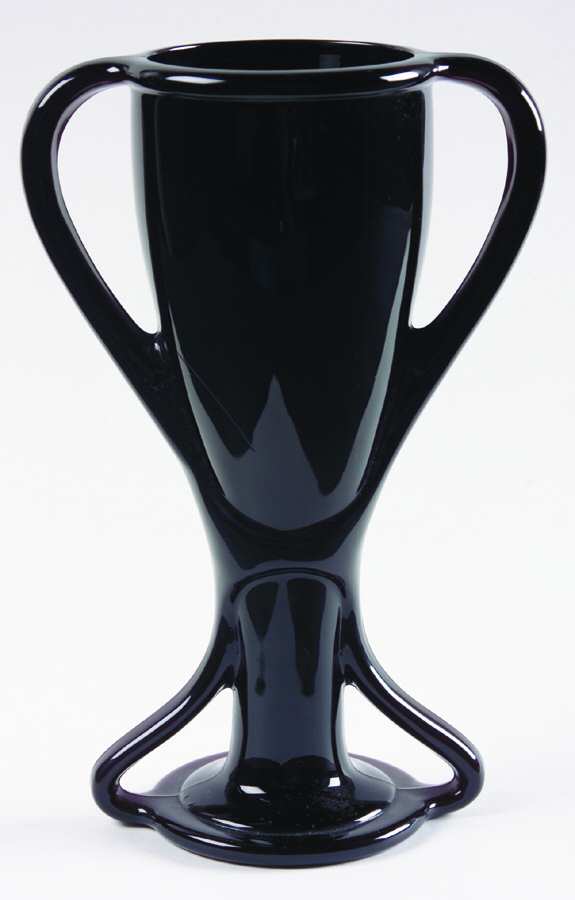 Tut Black 8" Flower Vase by Fostoria-1