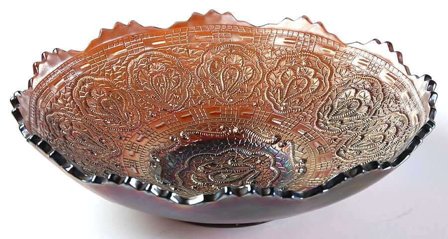 Persian Medallion Amethyst (Carnival, Older) 7" Round Bowl by Fenton-1