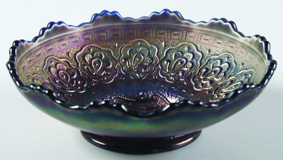 Persian Medallion Blue (Carnival) Small Fruit Dessert Bowl by Fenton-1
