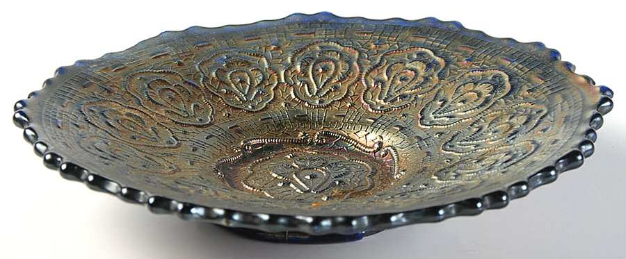 Persian Medallion Blue (Carnival) 6" Bon Bon Plate by Fenton-1