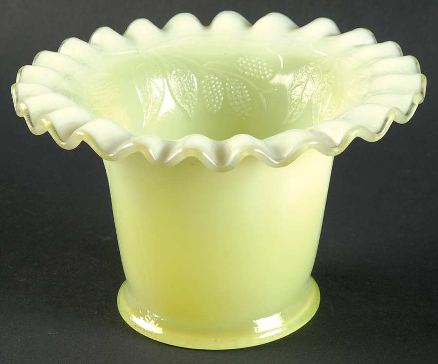 Blackberry Spray Custard Violet Vase by Fenton-1