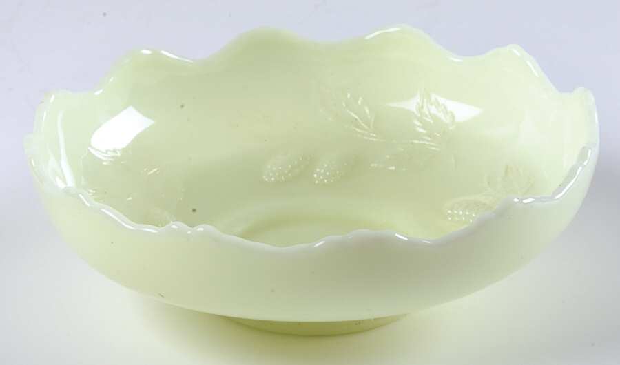 Blackberry Spray Custard 6" Round Bowl by Fenton-1