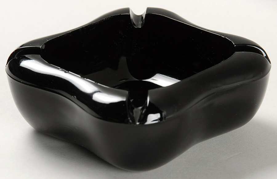 2667 Black (Ebony) 4" Ashtray by Fostoria-1