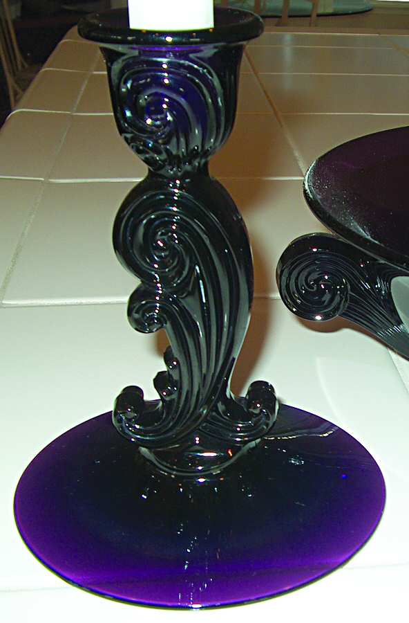 2535 Amethyst 5" Single Light Candlestick by Fostoria-1