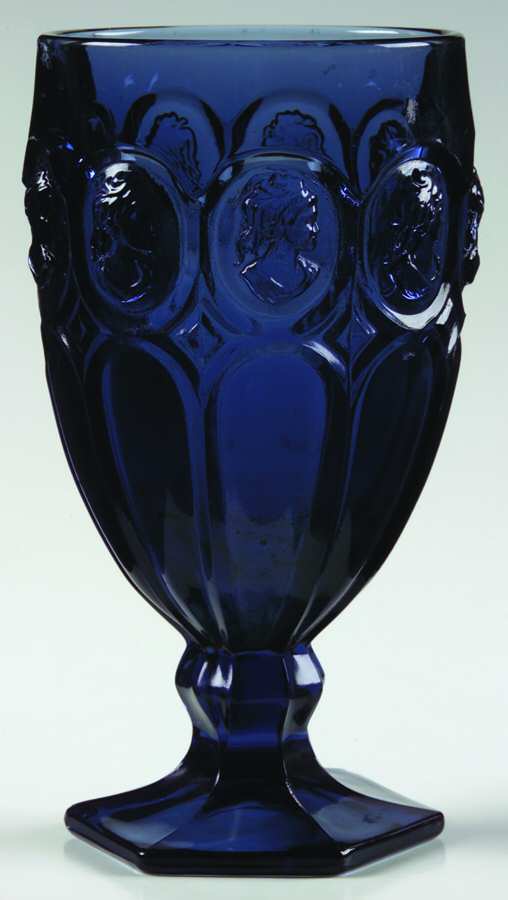 Moonstone Cameo Cobalt Blue Iced Tea by Fostoria-1