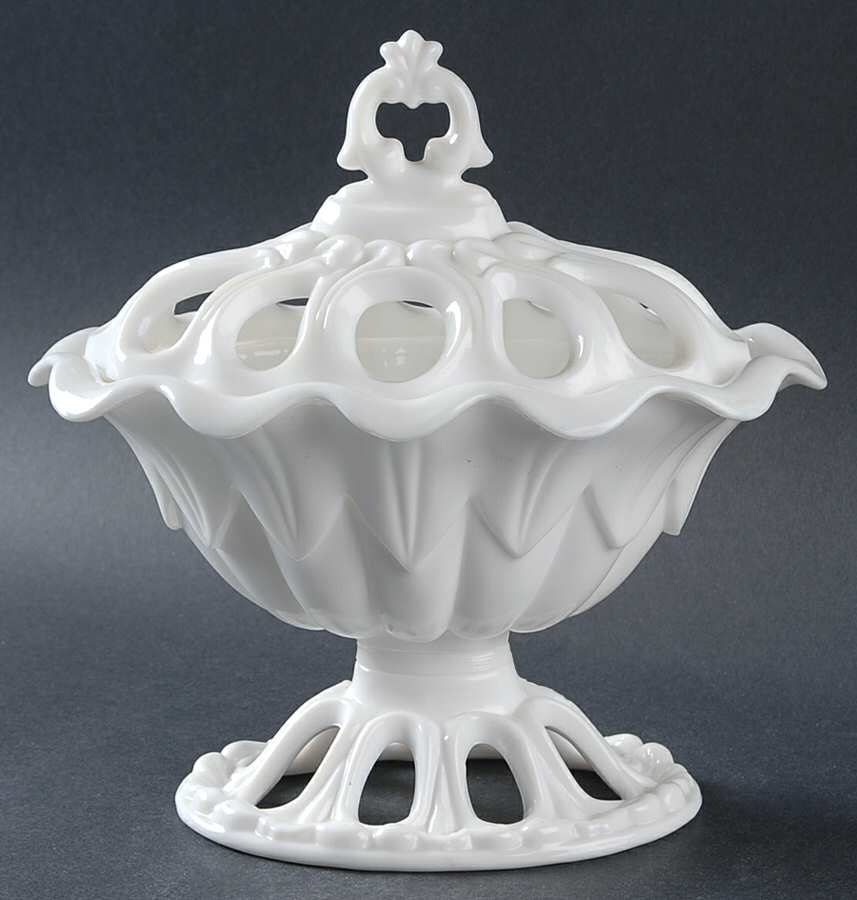 2693 Milk Glass Footed Urn & Lid by Fostoria-1