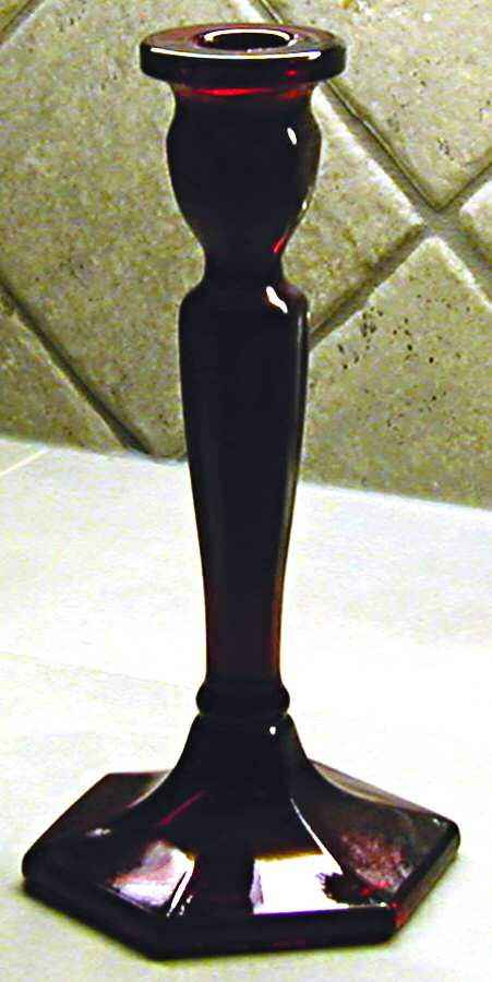 9071 Ruby 8" Single Light Candlestick by Fenton-1