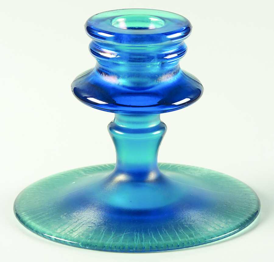 316 Blue 3" Single Light Candlestick by Fenton-1