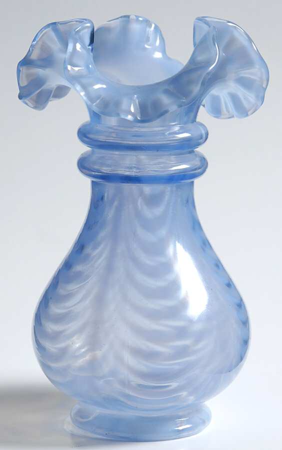 Provincial Blue 7" Flower Vase by Fenton-1