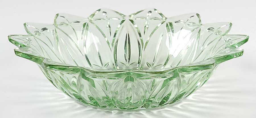 Petal Green 8" Round Bowl by Federal Glass -1