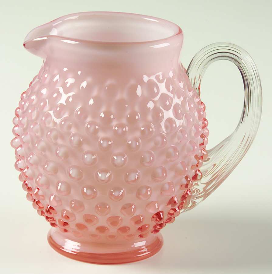 Hobnail Rose Overlay Small Jug by Fenton-1