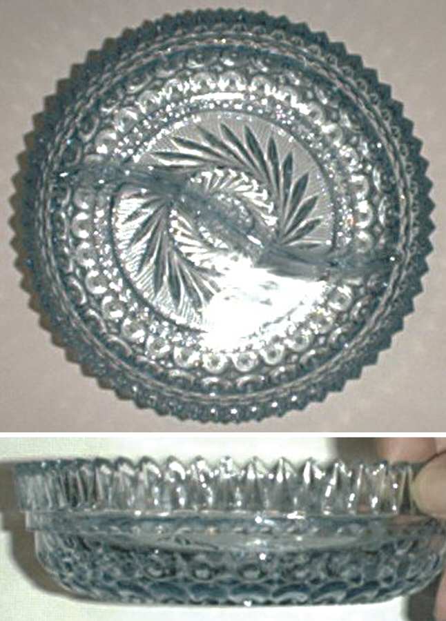 Aristocrat Light Blue 6" Round 2 Part Relish by Fostoria-1