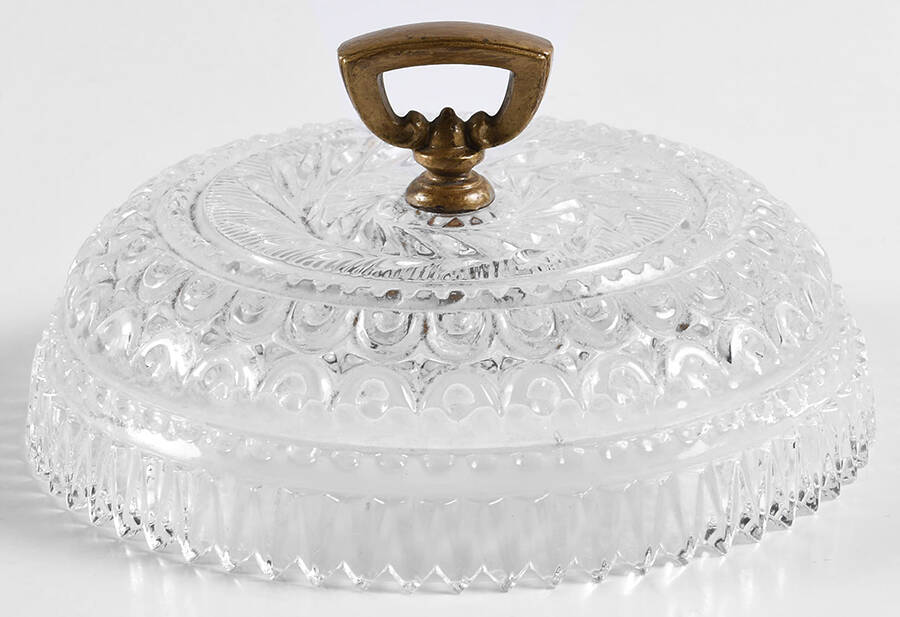Virginia Clear (Lead Giftware) Lid for Candy Dish by Fostoria-1