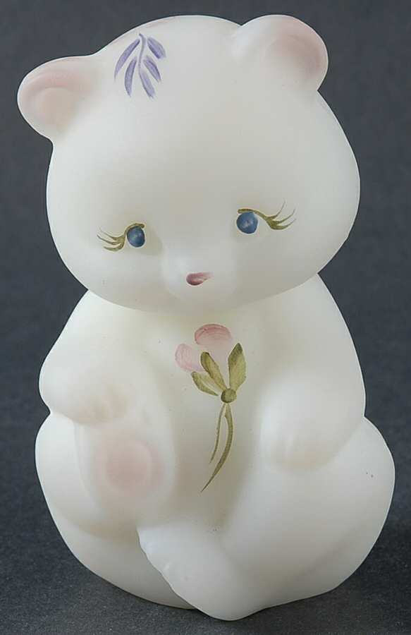 Asters and Butterflies Bear Cub Figurine by Fenton-1