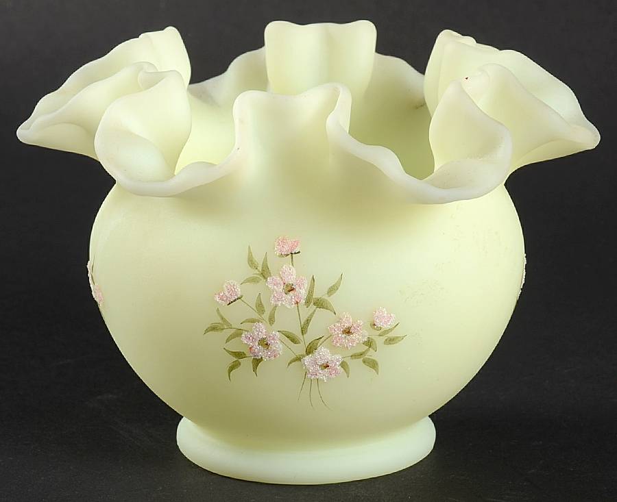 Pink Blossoms 3" Flower Vase by Fenton-1
