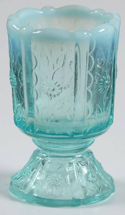 Blue Opalescent Toothpick Holder by Fenton-1
