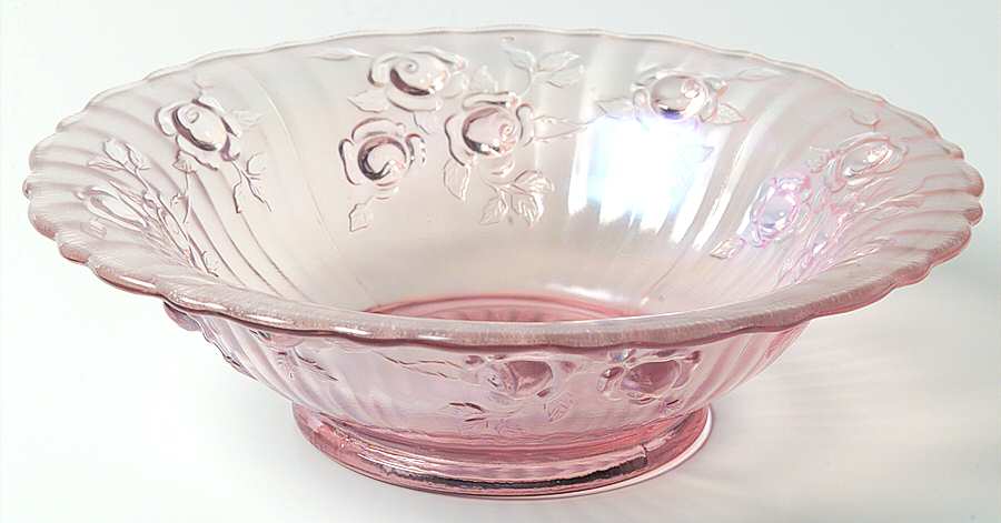 Velva Rose (Stretch) 75th Anniversary 9" Flared Bowl by Fenton-1