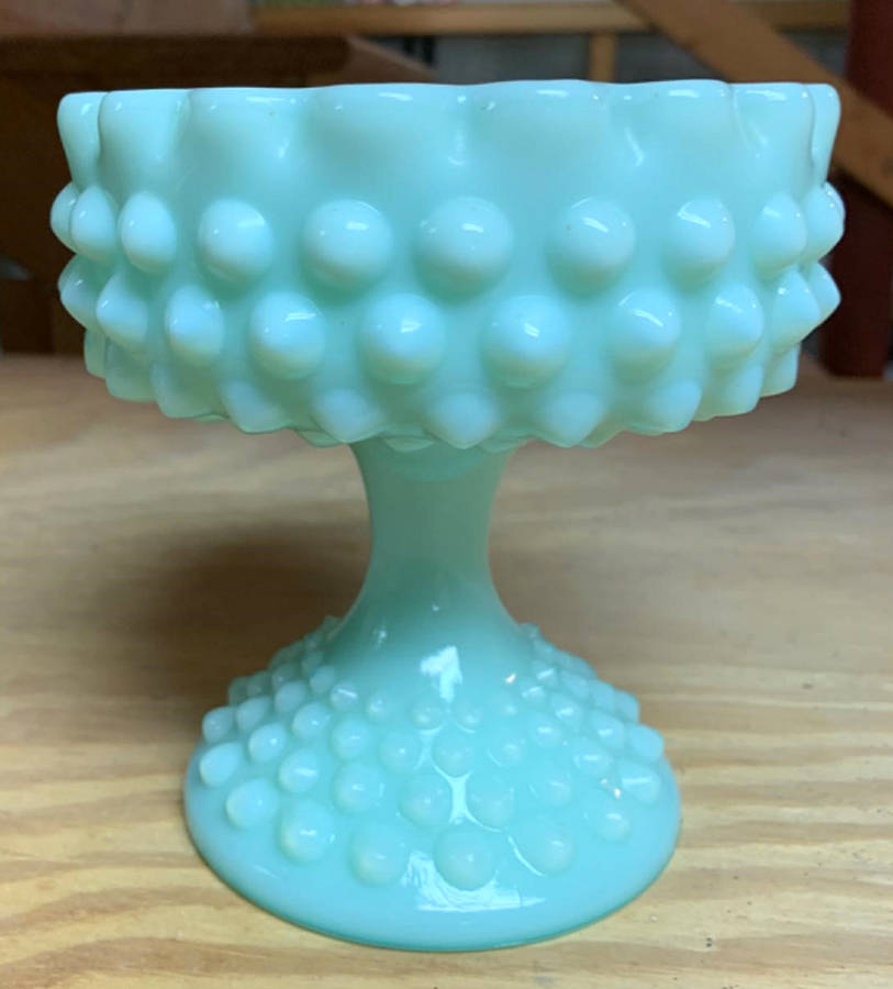 Hobnail Blue (Pastel) Candy Box No Lid by Fenton-1