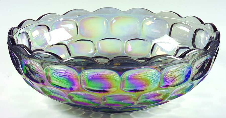 Colonial Smoke (Iridescent) 9" Round Bowl by Federal Glass -1
