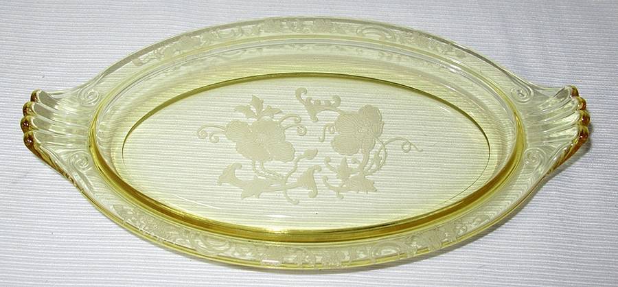 Legion Topaz Creamer/Sugar, Tray Only by Fostoria-1