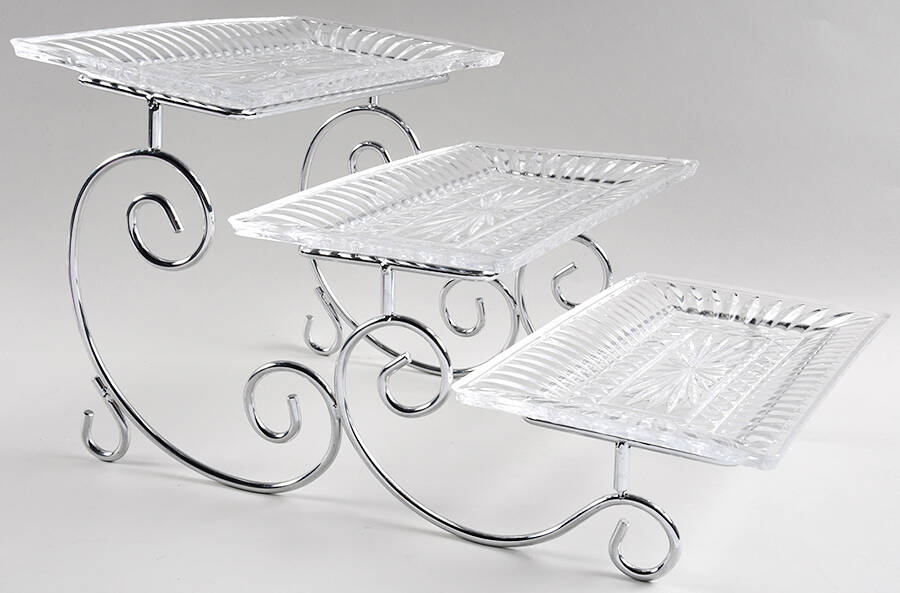 Estate 3 Tier Serving Dish with Metal Stand by Fifth Avenue-1