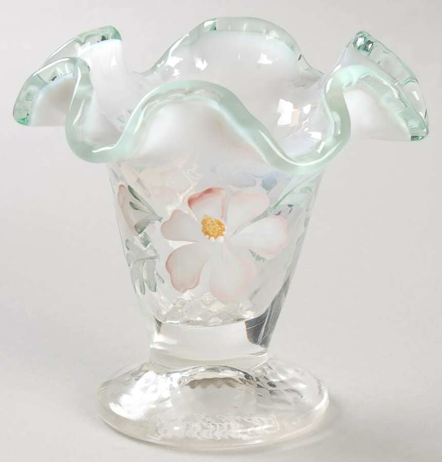 Meadow Beauty 4" Footed Vase by Fenton-1