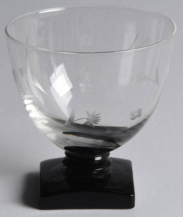 Millefleur (Black Stem&Foot) Oyster or Fruit Cocktail by Fostoria-1