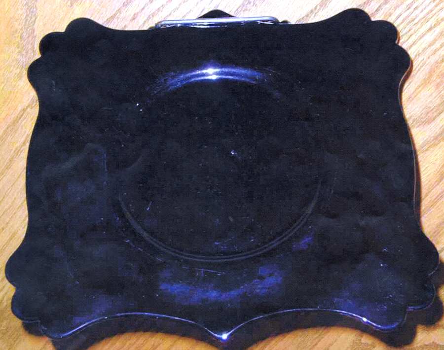 Elizabeth Black Sandwich Plate by Fenton-1