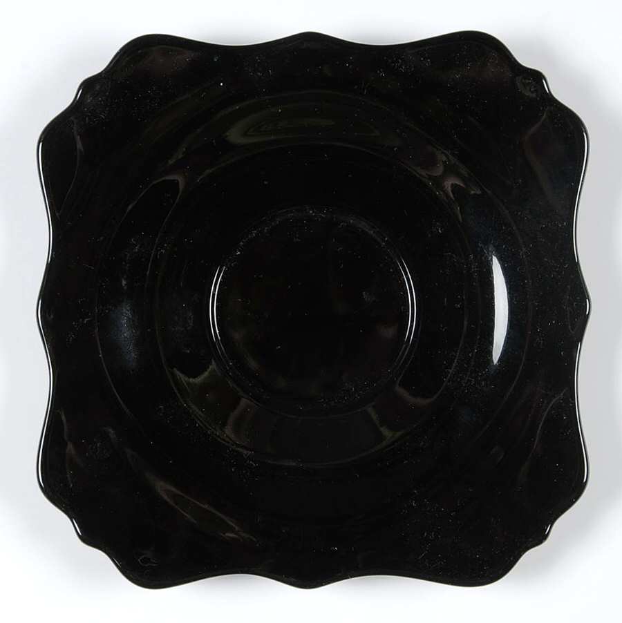 Elizabeth Black Saucer Only by Fenton-1