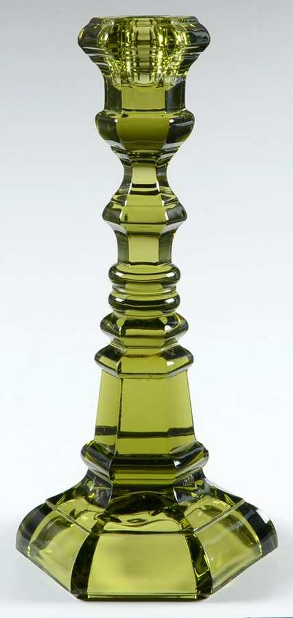 Henry Ford Museum Olive Green 9" Single Light Candlestick by Fostoria-1